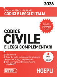 Codice civile 2026 e leggi complementari 