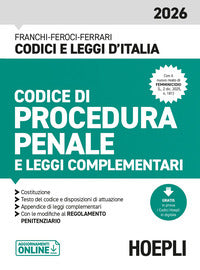 Codice di procedura penale 2026 e leggi complementari 