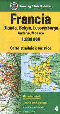 Francia 1:800.000 carta stradale e turistica 
