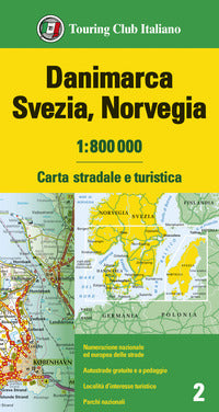 Danimarca svezia norvegia 1:800.000 