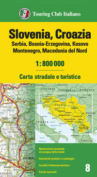 Slovenia croazia serbia bosnia 1:800 000 