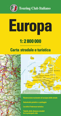 Europa 1:2.800.000 - carta stradale e turistica 
