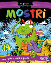 Mostri - coloro e mi diverto con adesivi 