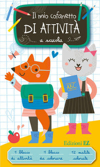 Mio cofanetto di attivita' a scuola - con 12 matite colorate 