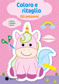Unicorni coloro e ritaglio - pronti per giocare ! 