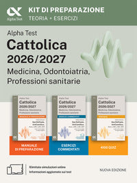 Kit alpha test cattolica 2026 - 2027 manuale + esercizi + 4100 quiz 