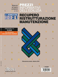 Prezzi informativi dell'edilizia recupero ristrutturazioni manutenzione ottobre 2021 