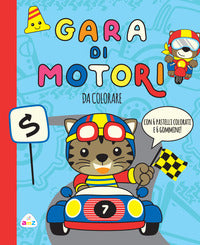 Gara di motori da colorare 