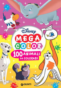100 animali da colorare - mega color disney 