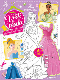 Vesti la moda cenerentola belle e tiana con adesivi 