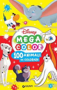 100 animali da colorare - mega color disney 