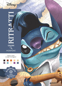 Stitch ritratti - colori misteriosi. arteterapia libro da colorare per adulti 