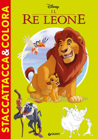 Re leone - staccattacca e colora con adesivi 