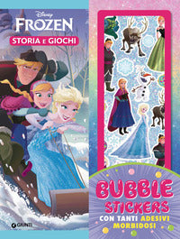 Frozen storia e giochi - bubble stickers 