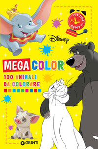 100 animali da colorare - mega color disney 