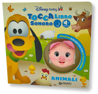 Animali - toccalibro sonoro con porcellino peluche magnetico 