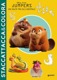 Jumpers un salto tra gli animali - staccattacca & colora.con adesivi 