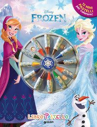 Frozen - libro pastello - con 12 mini pastelli a cera 