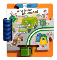 Arriva il camion della spazzatura ! - pista puzzle 