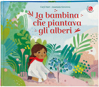 Bambina che piantava gli alberi 