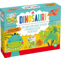 Dinosauri - un libro con tante attivita' e un mega puzzle da 36 pezzi 