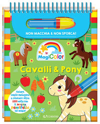 Cavalli and pony - magicolor a spirale con pennarello magico 