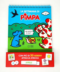 Settimana di pimpa. ediz. a colori. ediz. a spirale. con adesivi (la) 