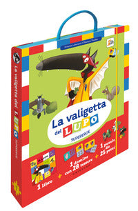 Valigetta del lupo supereroe - amico lupo con domino e puzzle 