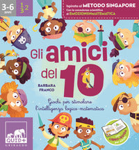 Amici del 10 - con 2 dadi da montare con puzzle calcolatore con 40 carte 