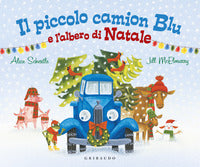 Piccolo camion blu e l'albero di natale 
