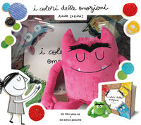 Colori delle emozioni pop up con minipeluche rosa 
