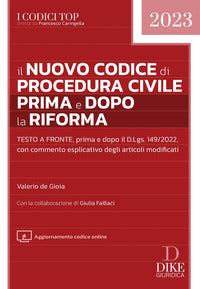 Nuovo codice di procedura civile 2023 prima e dopo la riforma con aggiornamento online 