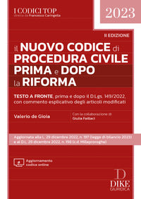 Nuovo codice di procedura civile 2023 prima e dopo la riforma 