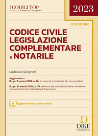 Codice civile 2023 legislazione complementare e notarile 