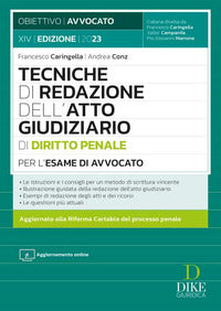 Tecniche di redazione dell'atto giudiziario di diritto penale per l'esame di avvocato 