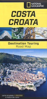 Croazia - costa croata - road map destination touring 1:250.000 