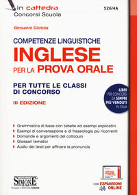 Competenze linguistiche inglese per la prova orale per tutte le classi di concorso 