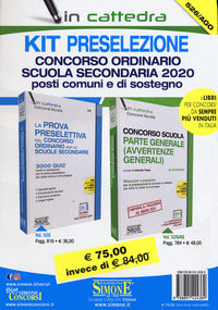 Kit preselezione concorso ordinario scuola secondaria 2020 posti comuni e di sostegno 
