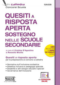 Quesiti a risposta aperta sostegno nelle scuole secondarie 