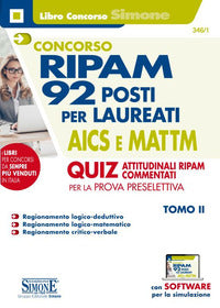 Concorso ripam 92 posti laureati aics e mattm - quiz tomo 2 