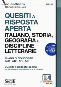 Quesiti a risposta aperta italiano storia geografia e discipline letterarie 