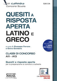 Quesiti a risposta aperta latino e greco 