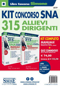 Kit concorso sna 315 allievi dirigenti manuale + quiz 