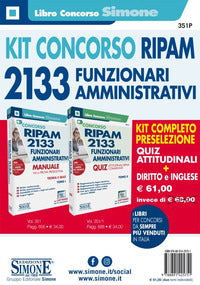 Kit concorso ripam 2133 funzionari amministrativi manuale + quiz 