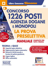 Concorso 1226 posti agenzia dogane e monopoli la prova selettiva manuale
