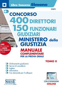 Concorso 400 direttori 150 funzionari giudiziari - ministero della giustizia - manuale.