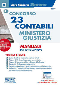 Concorso 23 contabili ministero giustizia - manuale per tutte le prove