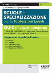 Scuole di specializzazione per le professioni legali - quiz per l'esame di ammissione 