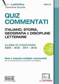 Quiz commentati italiano storia geografia e discipline letterarie a22 a12 a11 a13 