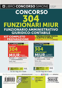 Concorso 304 funzionari miur ministero dell'istruzione - kit completo di preparazione 